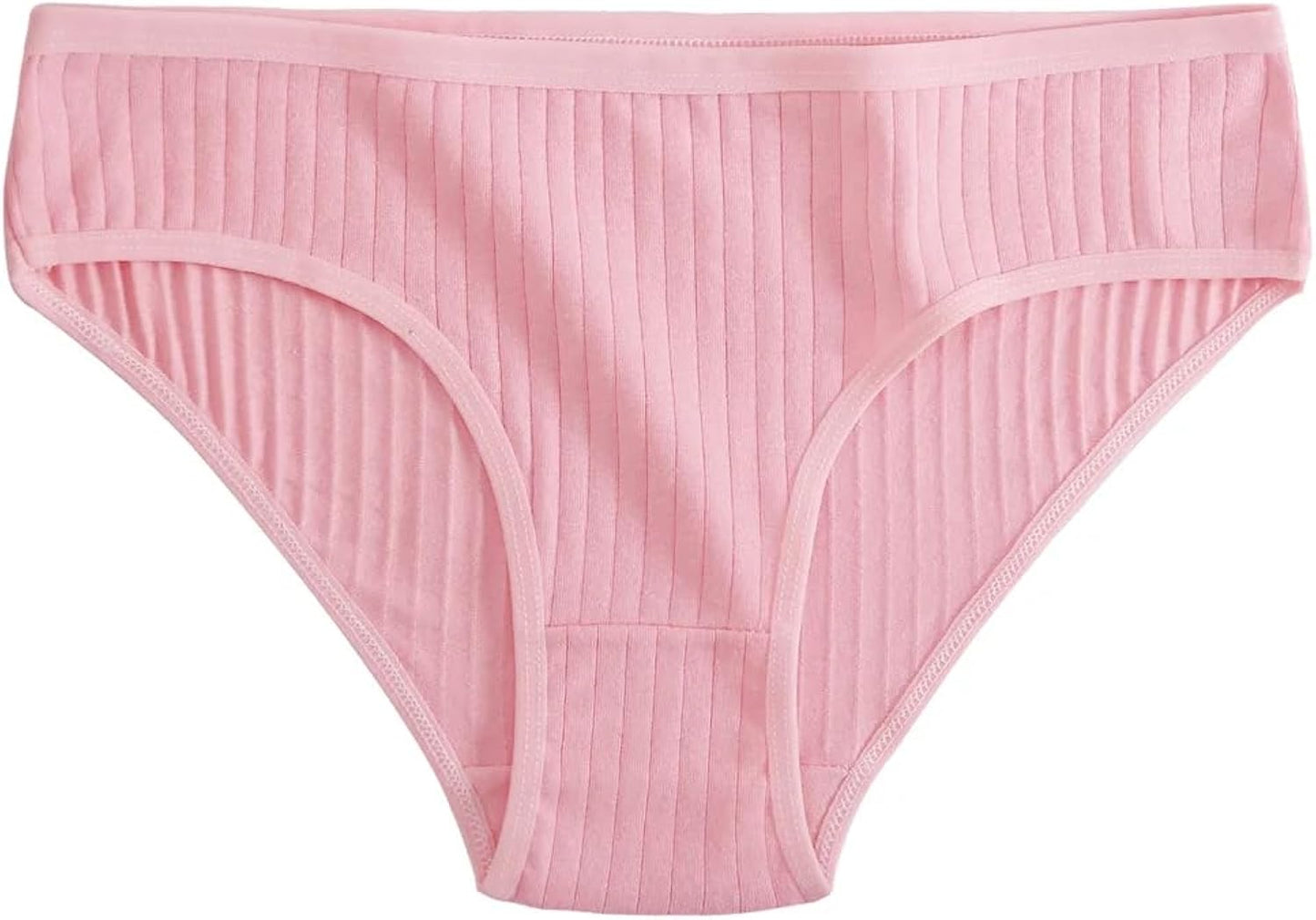 Women’s Cotton Ribbed V-Cut Panties – Comfortable Everyday Mid-Rise Briefs (Pack of 4)